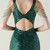 In Stock:Ship in 48 Hours Graceful Green Mermaid Sequins Beading Party Dress