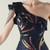 In Stock:Ship in 48 Hours Navy Blue Split Sequins One Shoulder Party 