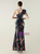 In Stock:Ship in 48 Hours Navy Blue Split Sequins One Shoulder Party 
