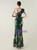 In Stock:Ship in 48 Hours Dark Green Split Sequins One Shoulder Party 