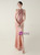 In Stock:Ship in 48 Hours Pink Sequins Halter Beading Party Dress
