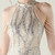In Stock:Ship in 48 Hours Sexy Apricot Silver Sequins Halter Beading Party Dress