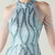 In Stock:Ship in 48 Hours Sexy Blue Sequins Halter Beading Party Dress