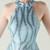 In Stock:Ship in 48 Hours Sky Blue Halter Backless Sequins Beading Party Dress