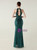 In Stock:Ship in 48 Hours Green Halter Backless Sequins Beading Party Dress
