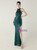 In Stock:Ship in 48 Hours Green Halter Backless Sequins Beading Party Dress