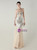 In Stock:Ship in 48 Hours Apricot Silver Sequins Strapless Party Dress