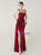 In Stock:Ship in 48 Hours Popular Burgundy Spaghetti Straps Party Dress