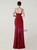 In Stock:Ship in 48 Hours Burgundy Spaghetti Straps Split Pleats Beading Party Dress