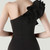 In Stock:Ship in 48 Hours Best Black One Shoulder Feather Party Dress