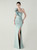 In Stock:Ship in 48 Hours Lake Green One Shoulder Feather Party Dress