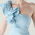 In Stock:Ship in 48 Hours Sky Blue One Shoulder Feather Party Dress