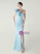 In Stock:Ship in 48 Hours Sky Blue One Shoulder Feather Party Dress