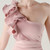 In Stock:Ship in 48 Hours Sexy Pink One Shoulder Feather Party Dress