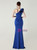 In Stock:Ship in 48 Hours Royal Blue One Shoulder Split Party Dress