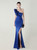 In Stock:Ship in 48 Hours Royal Blue One Shoulder Split Party Dress