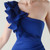 In Stock:Ship in 48 Hours Royal Blue One Shoulder Split Party Dress