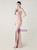 In Stock:Ship in 48 Hours Dazzling Pink One Shoulder Split Party Dress