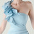 In Stock:Ship in 48 Hours Sky Blue Mermaid One Shoulder Beading Party Dress