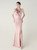 In Stock:Ship in 48 Hours Pink Mermaid One Shoulder Beading Party Dress