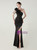 In Stock:Ship in 48 Hours Polished Black Mermaid One Shoulder Beading Party Dress
