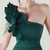 In Stock:Ship in 48 Hours Dramatic Green Mermaid One Shoulder Beading Party Dress
