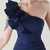 In Stock:Ship in 48 Hours Causal Navy Blue Mermaid One Shoulder Beading Party Dress