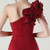 In Stock:Ship in 48 Hours Causal Burgundy Mermaid One Shoulder Beading Party Dress