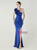 In Stock:Ship in 48 Hours Royal Blue Mermaid One Shoulder Beading Party Dress