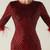 In Stock:Ship in 48 Hours Concise Burgundy Mermaid Sequins Short Sleeve Party Dress