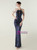 In Stock:Ship in 48 Hours Navy Blue Sequins Halter Beading Party Dress