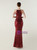 In Stock:Ship in 48 Hours Charming Burgundy Sequins Halter Beading Party Dress