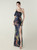 In Stock:Ship in 48 Hours Navy Blue Sequins One Shoulder Beading Party Dress