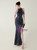 In Stock:Ship in 48 Hours Navy Blue Sequins Backless Beading Party Dress