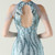 In Stock:Ship in 48 Hours Sky Blue Sequins Backless Beading Party Dress