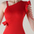 In Stock:Ship in 48 Hours Red Irregular Neck Beading Party Dress