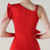 In Stock:Ship in 48 Hours Red Irregular Neck Beading Party Dress