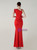 In Stock:Ship in 48 Hours Red Irregular Neck Beading Party Dress