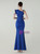 In Stock:Ship in 48 Hours Royal Blue Irregular Neck Beading Party Dress
