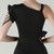 In Stock:Ship in 48 Hours Black Irregular Neck Beading Party Dress
