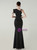 In Stock:Ship in 48 Hours Black Irregular Neck Beading Party Dress