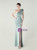 In Stock:Ship in 48 Hours Lake Green One Shoulder Pleats Party Dress