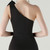 In Stock:Ship in 48 Hours New Black One Shoulder Pleats Party Dress