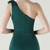 In Stock:Ship in 48 Hours Best Dark Green One Shoulder Pleats Party Dress