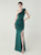 In Stock:Ship in 48 Hours Best Dark Green One Shoulder Pleats Party Dress