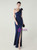 In Stock:Ship in 48 Hours Navy Blue One Shoulder Pleats Party Dress