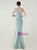 In Stock:Ship in 48 Hours Green One Shoulder Pleats Beading Party Dess