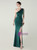 In Stock:Ship in 48 Hours Dark Green One Shoulder Pleats Beading Party Dess