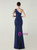 In Stock:Ship in 48 Hours Navy Blue One Shoulder Pleats Beading Party Dess