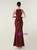 In Stock:Ship in 48 Hours Burgundy Sequins Halter Split Beading Party Dress